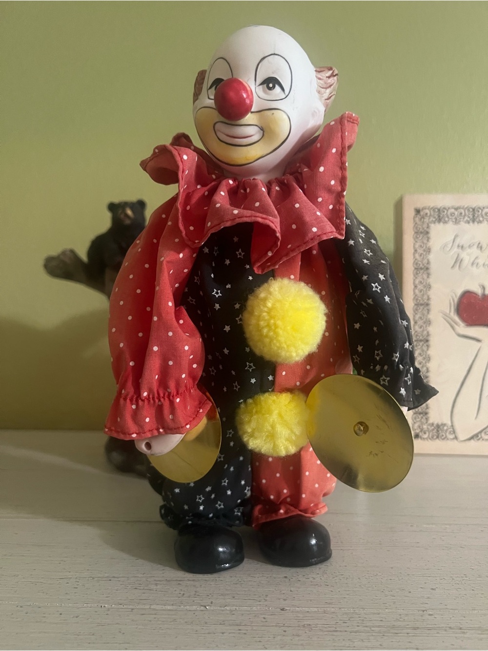 1980’s Vintage Wind-Up Musical Clown Doll